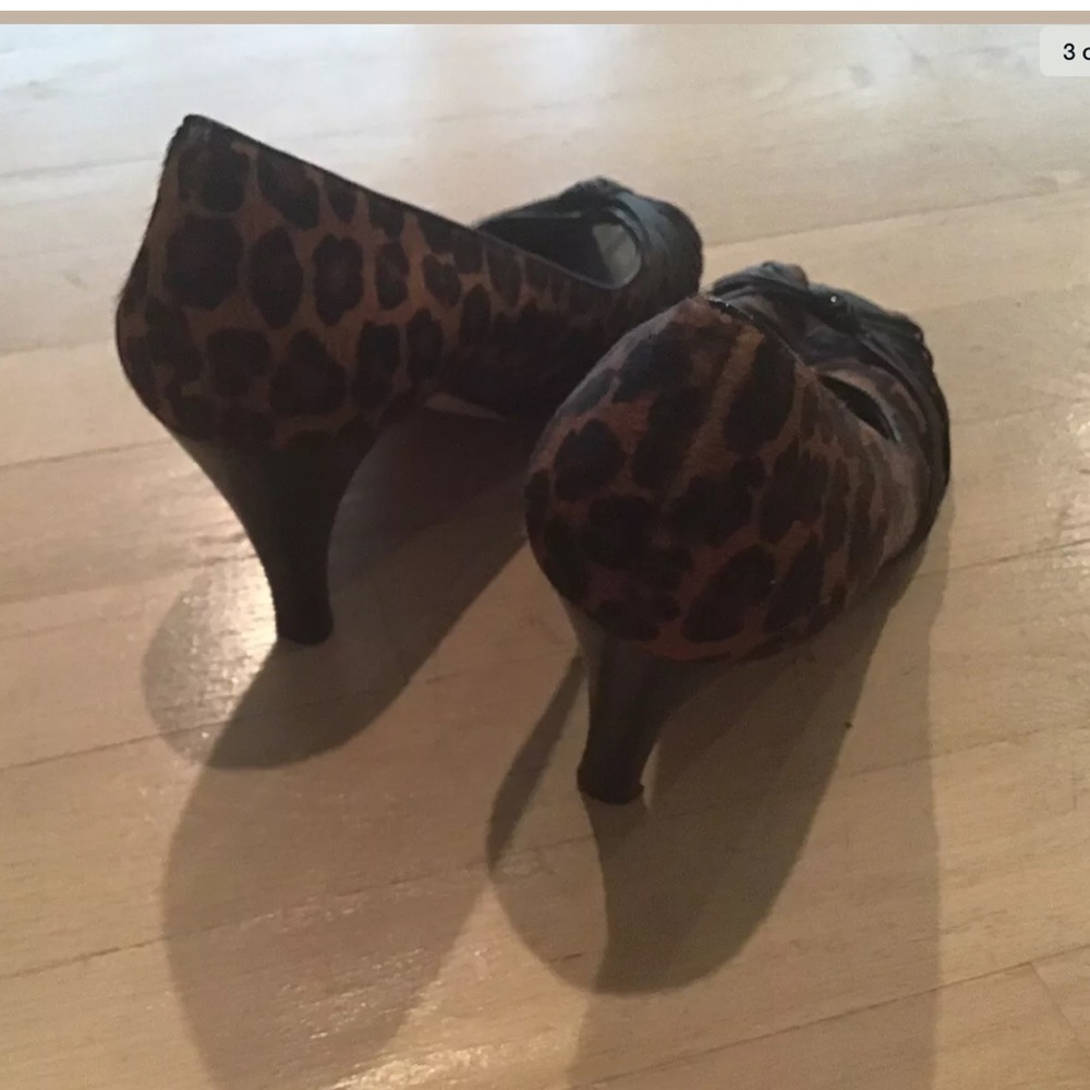 arturo chiang leopard peep toe heels Size 10